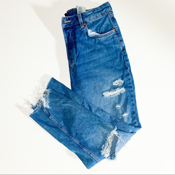 Button-fly Ripped Jeans - Picture 1 of 5